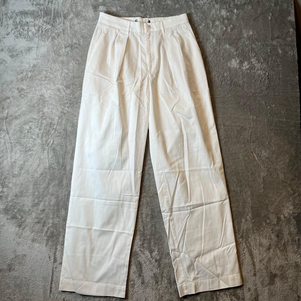 Peruvian Connection Cream Wide-Leg Trousers